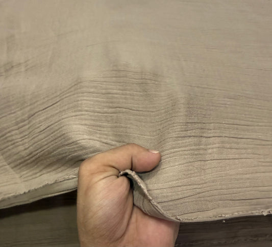 Buy Soft Cotton Double Cloth Solid Taupe Beige Fabric