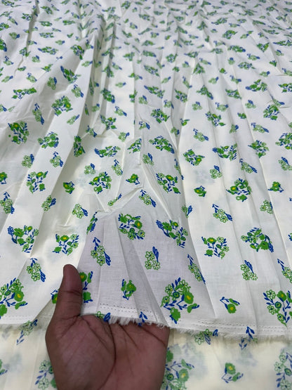 Buy Cotton Poplin Summer Baby Drawn Floral Printed Fabric