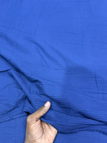 Buy Premium Cotton Twill Navy Blue Check Fabric