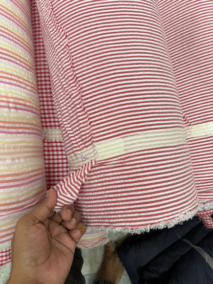 Buy Premium Yarn-Dyed Seersucker Cherry Stripe