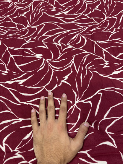 Buy Premium Cotton Double Cloth Wine Crackle Print Fabric