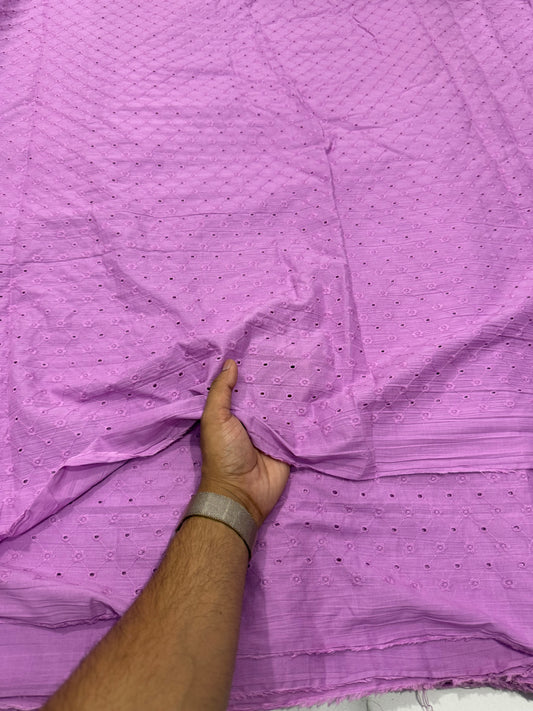 Buy Hakoba Lavender Magenta Flower Cutwork Joining Fabric - MAF 