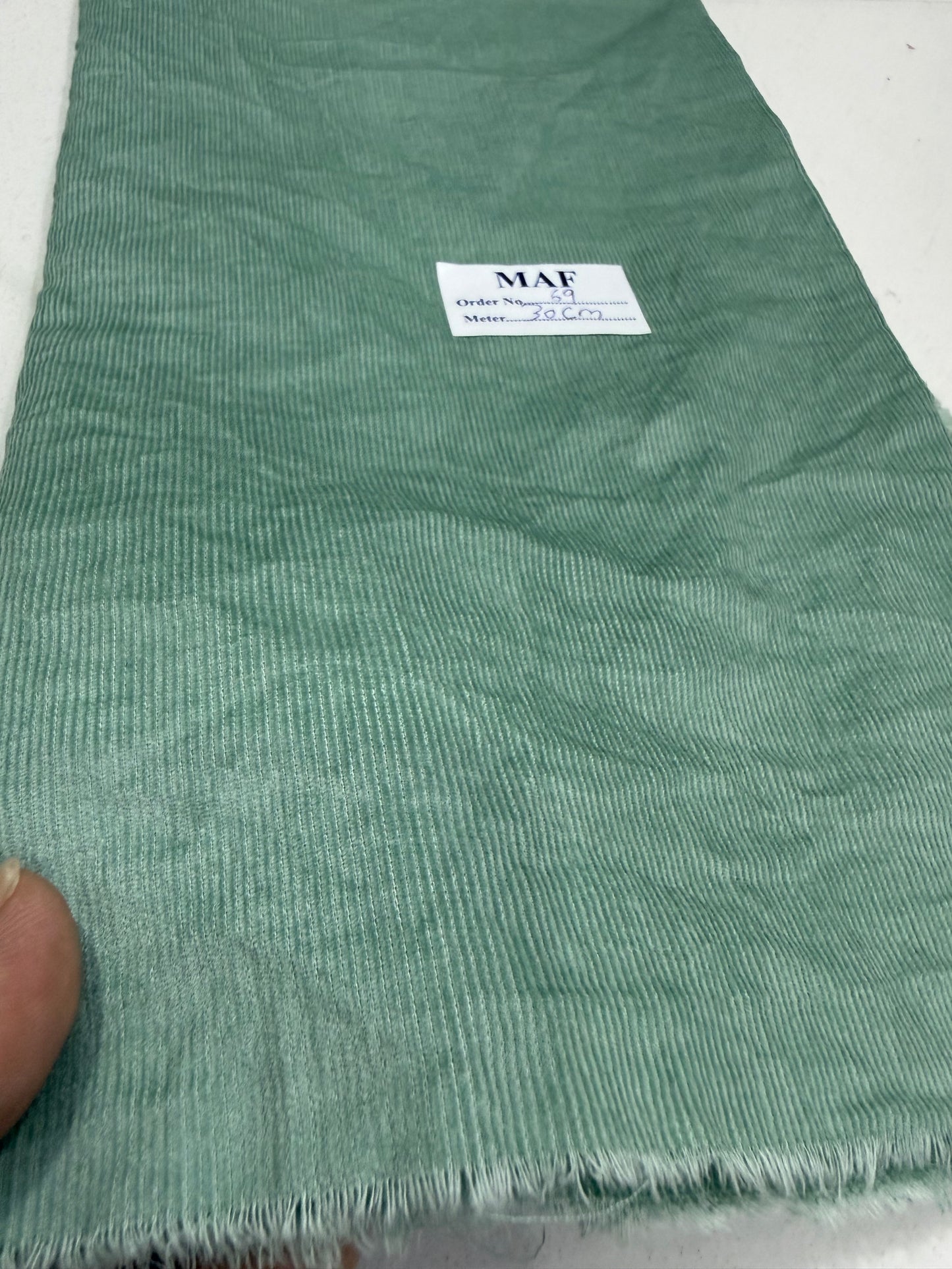 Buy Cutpiece Corduroy Solid Mint  30 centimeter