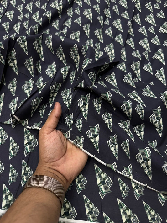 Buy Cotton Poplin Dollar Plain Printed Fabric