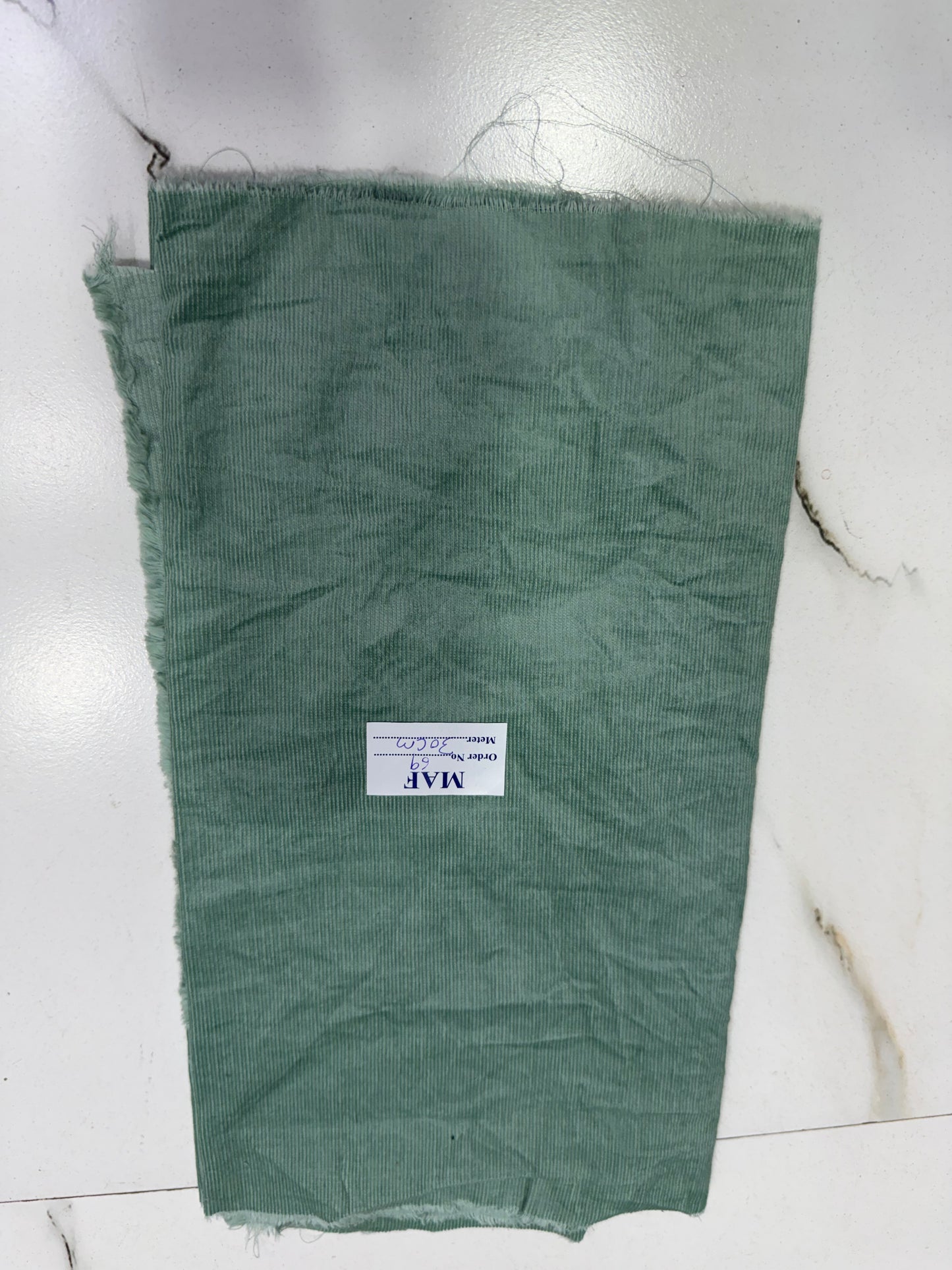 Buy Cutpiece Corduroy Solid Mint  30 centimeter