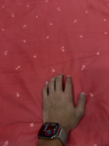 Buy Printed Corduroy Rose Pink Ditsy Floral Fabric