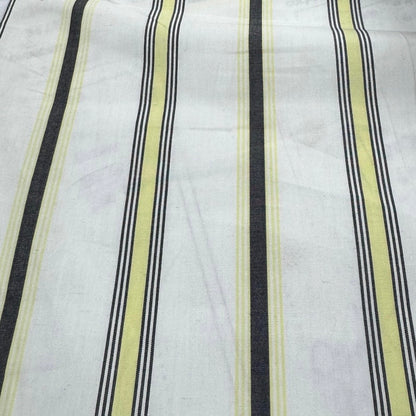 Buy Organic Yarn Dyed Black Green Stripes Printed Fabric