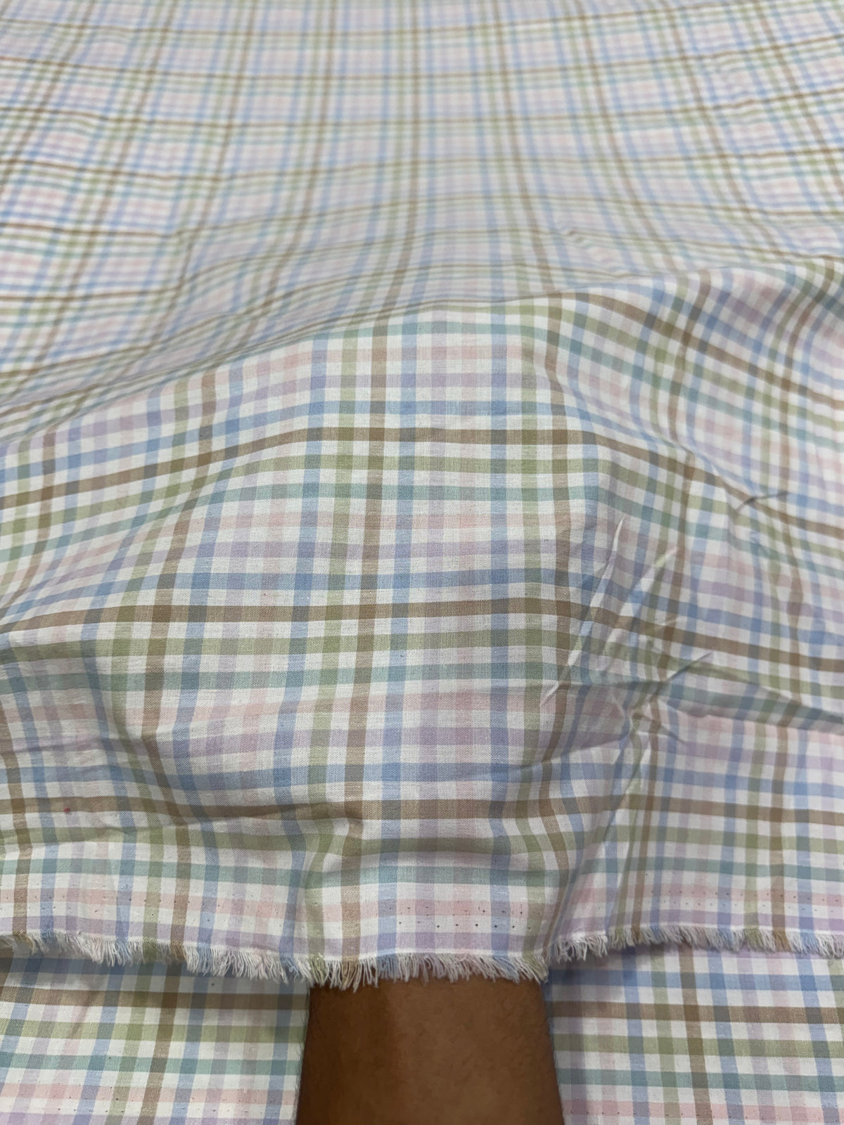 Buy Premium Cotton Yarn-Dyed Meadow Check Fabric