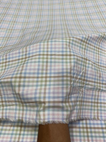 Buy Premium Cotton Yarn-Dyed Meadow Check Fabric