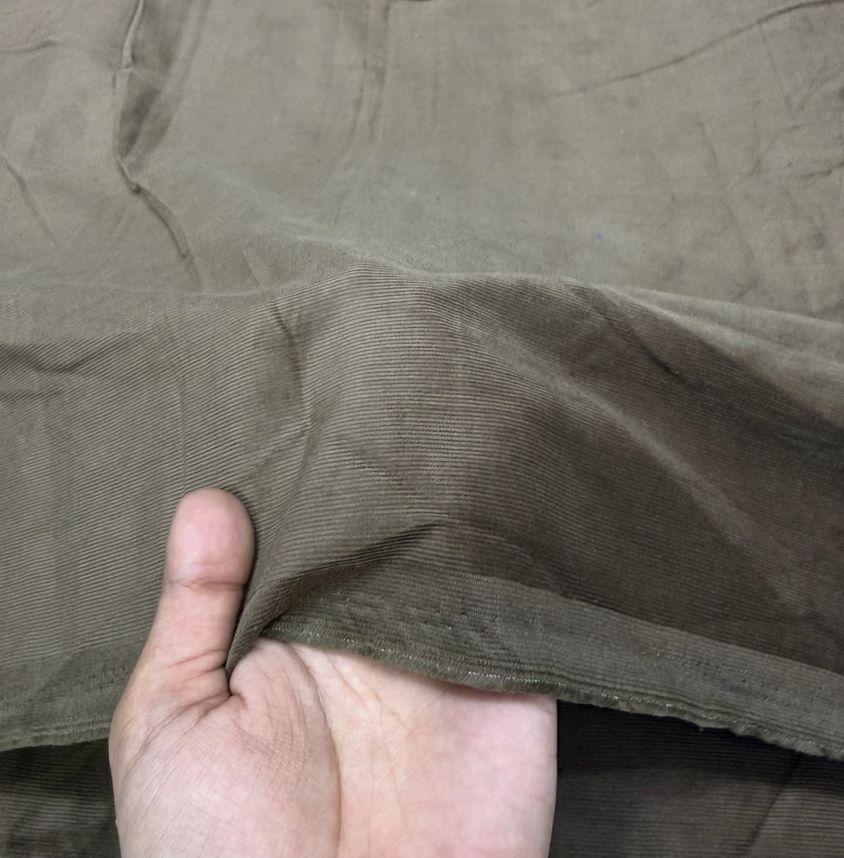 Buy Premium Corduroy Solid Khaki Beige Fabric 21 Wales