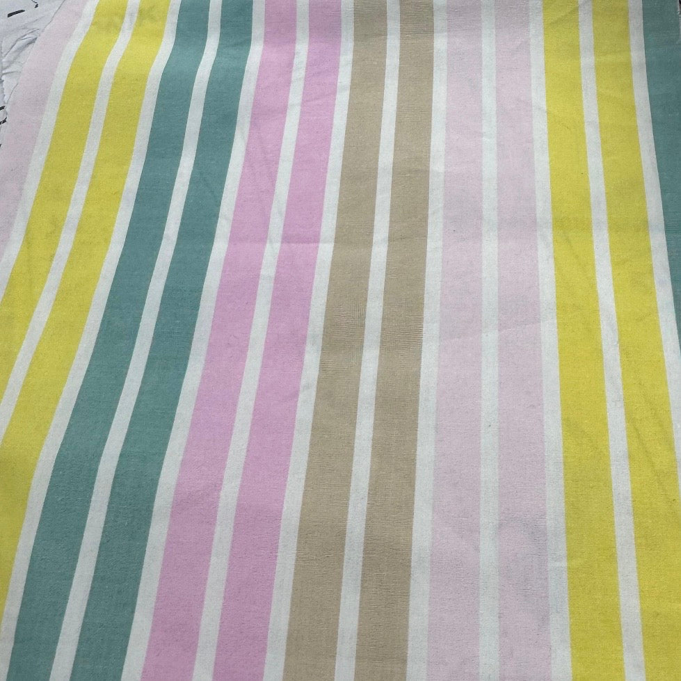 Buy Cotton Yarn Dyed Multi Colour Stripe Fabric