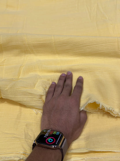Buy Cotton Crepe Baby Yellow Fabric