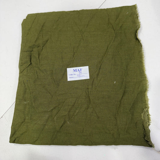 Buy Cutpiece Cotton Linen Solid Olive Green 40 Centimeter