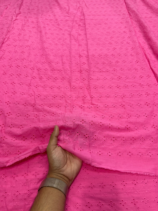 Buy Hakoba Pink Flower Cutwork Joining Fabric - MAF 