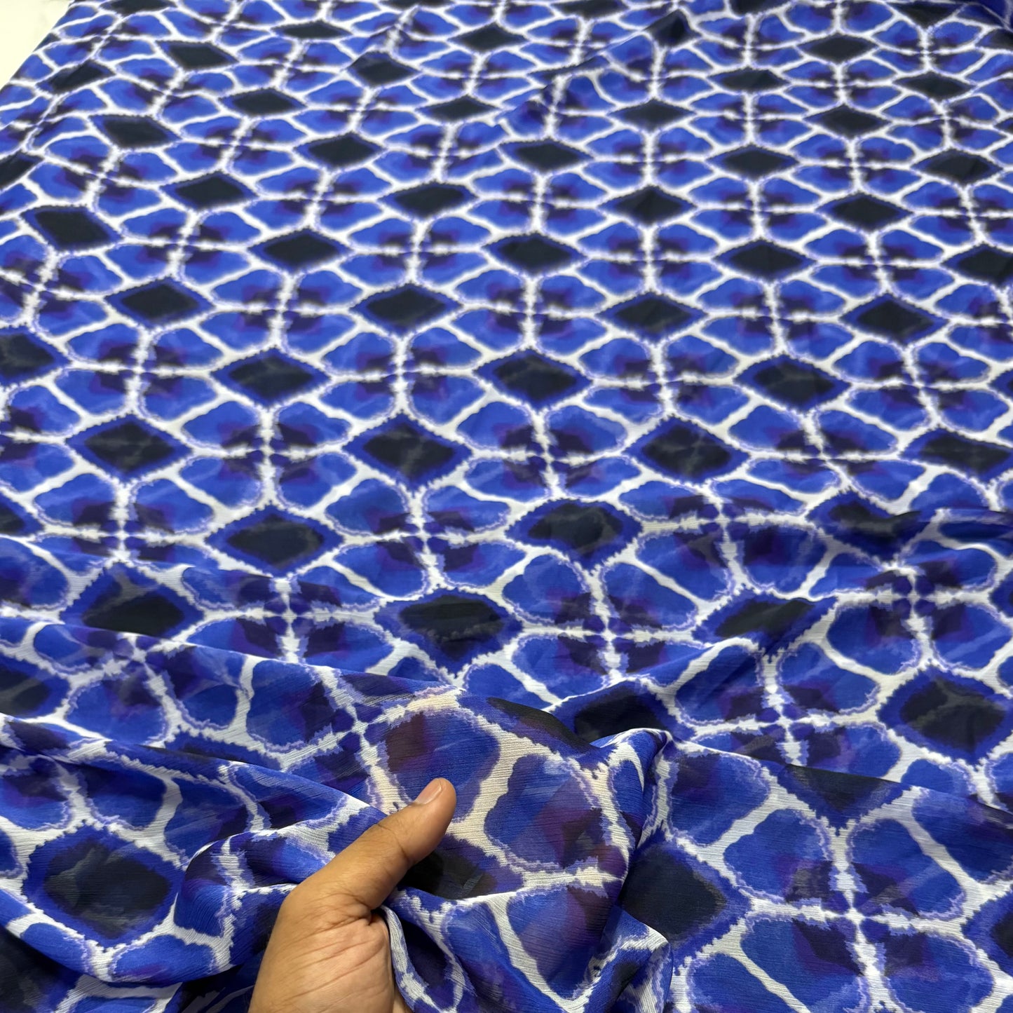 Buy Viscose Chiffon Water Diamond Printed Fabric - MAF 