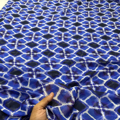Buy Viscose Chiffon Water Diamond Printed Fabric - MAF 
