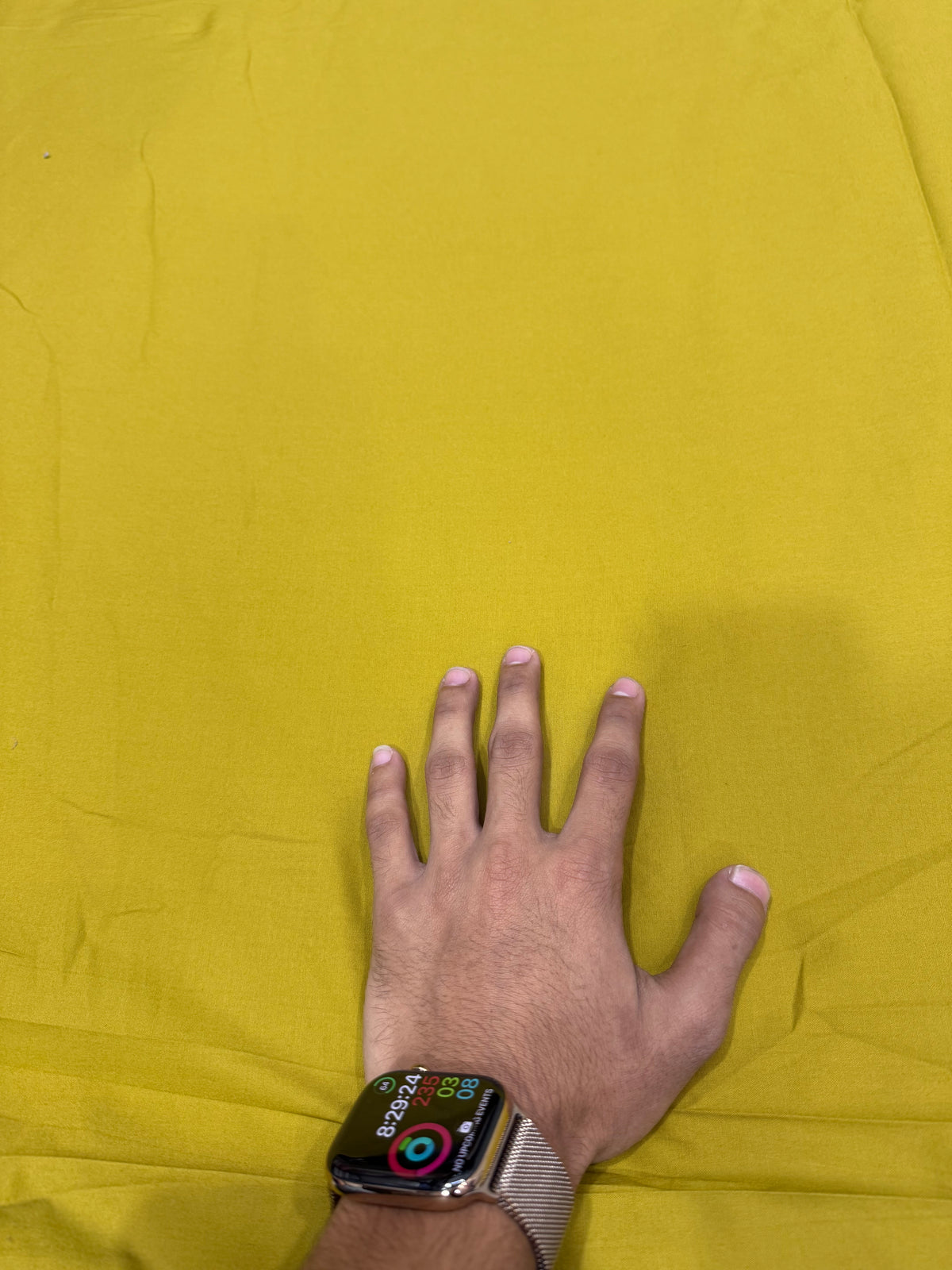 Buy Premium Poplin Solid Mustard Olive Yellow Fabric