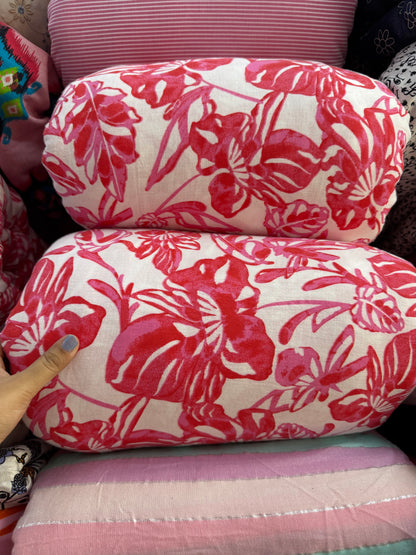 Buy Soft Cotton Double Cloth Pinkish Tropical Printed Fabric