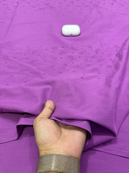 Buy Premium Cotton Cambric Schiffli Radiant Orchid Fabric