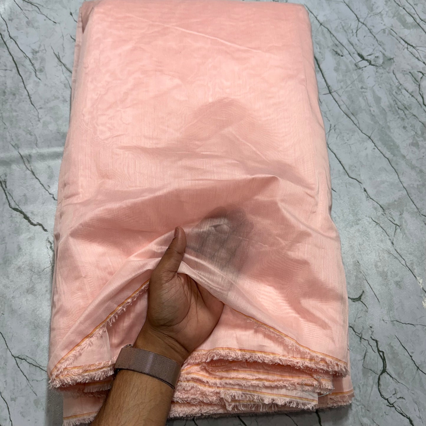 Buy Mul Chanderi Candy Floss Fabric - MAF 