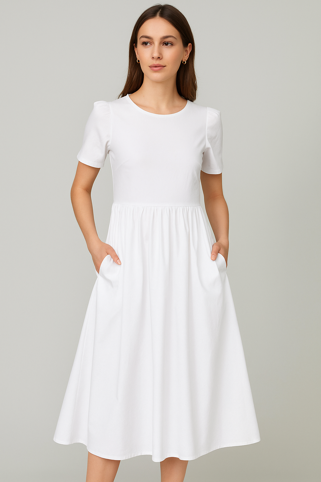 Buy Poplin Solid White Fabric - MAF 