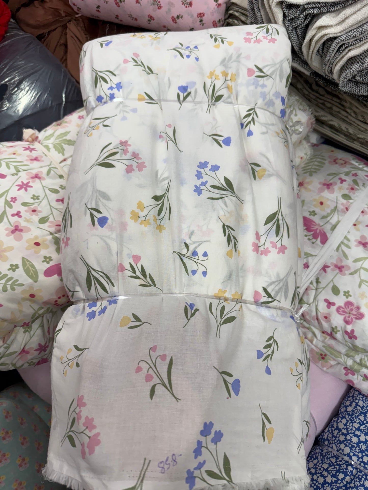 Buy 50s Poplin Flower Lef Printed Fabric