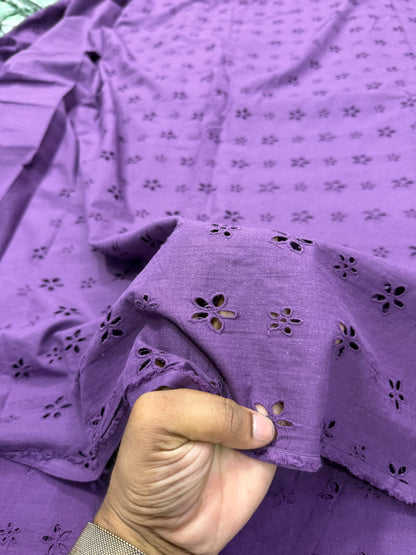 Buy Cotton Hakoba Purple 2 Size Flower Fabric
