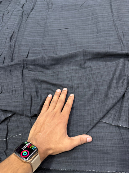 Buy Solid Grey Black Cotton Self Check