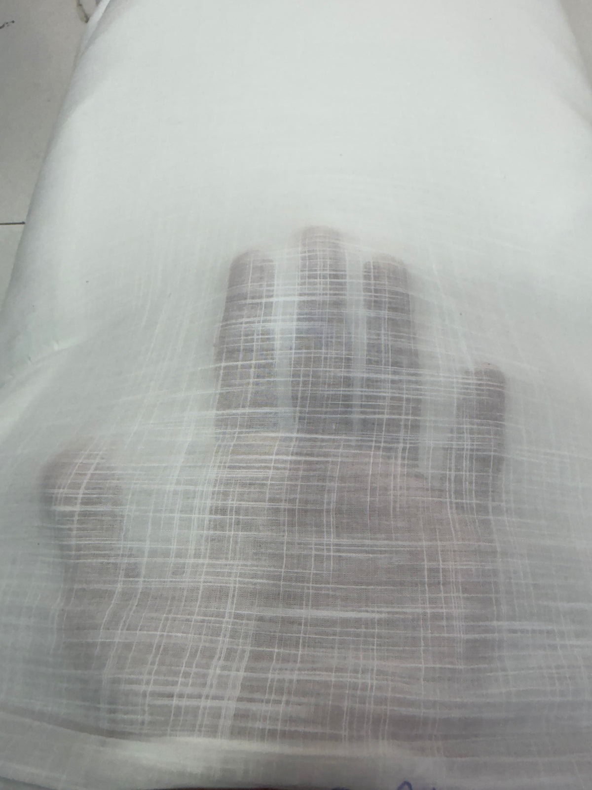 Buy Premium Cotton Dobby Ivory Check Fabric