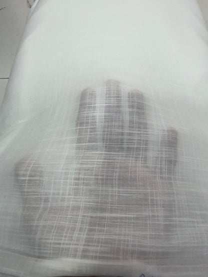 Buy Premium Cotton Dobby Ivory Check Fabric