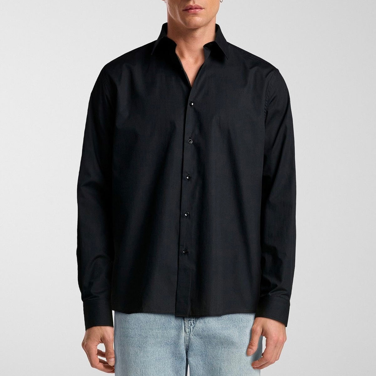 Buy Black Pure Cotton Poplin Fabric - MAF 
