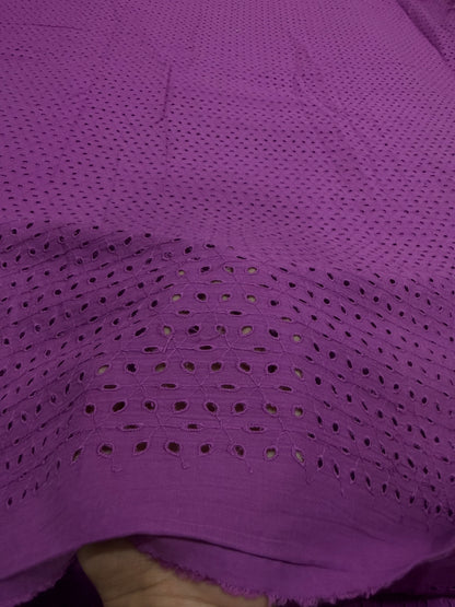 Buy Premium Cotton Cambric Schiffli Plum Trellis Fabric (Copy)