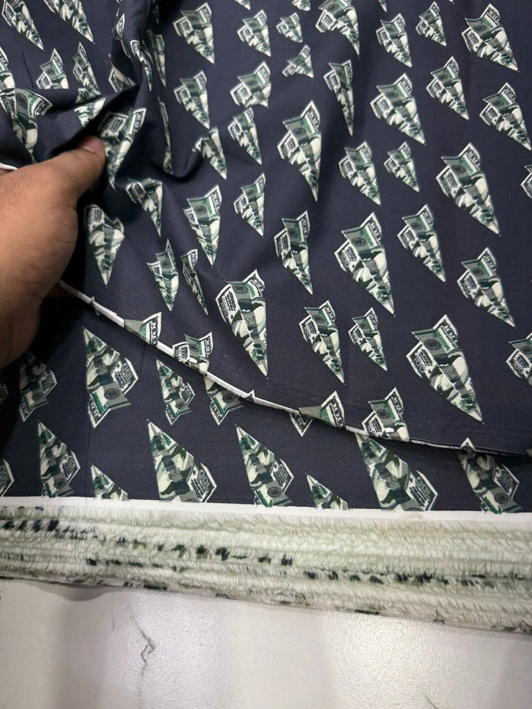Buy Cotton Poplin Dollar Plain Printed Fabric