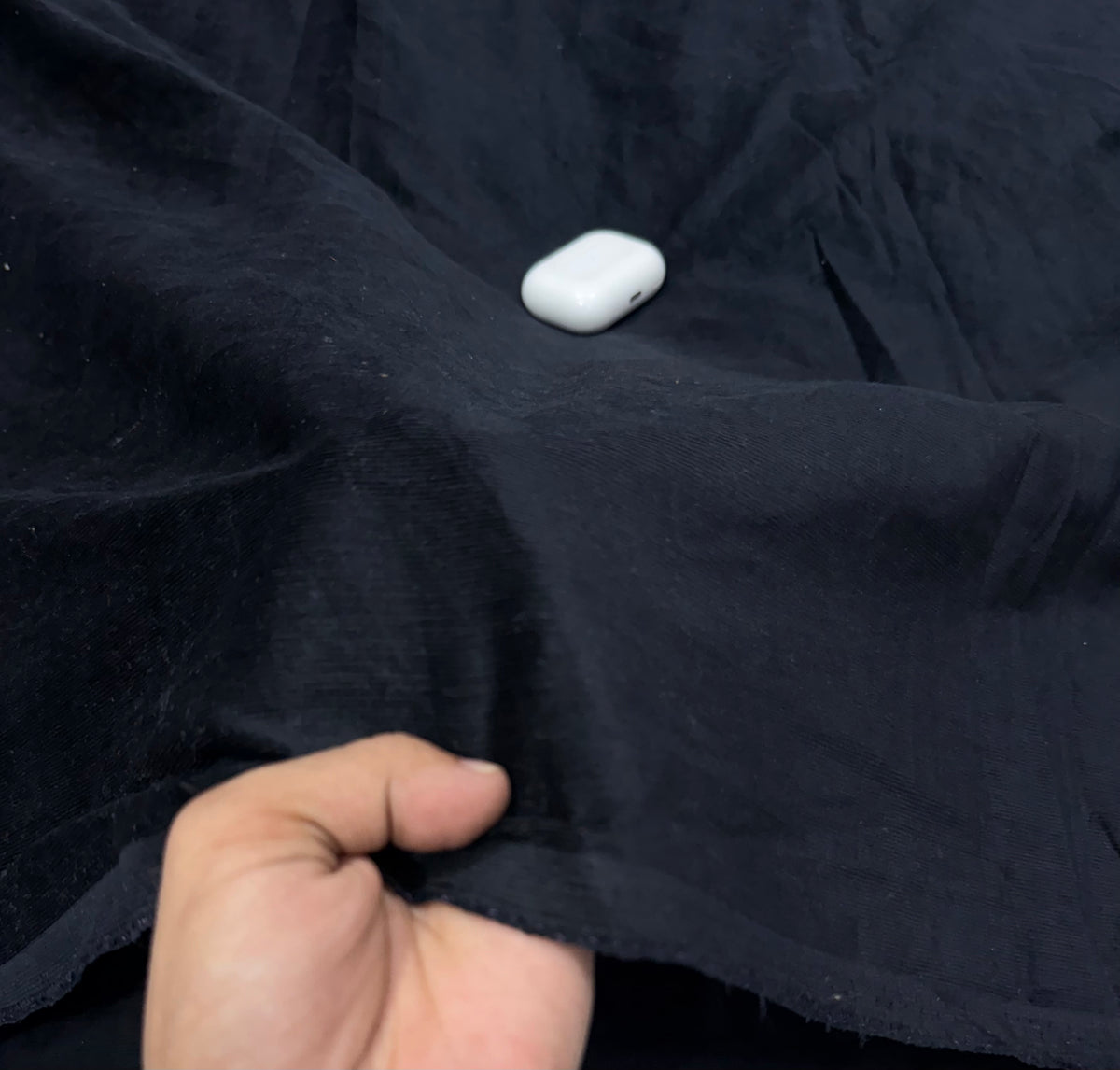 Buy Premium Corduroy Solid Black Fabric 21 Wales