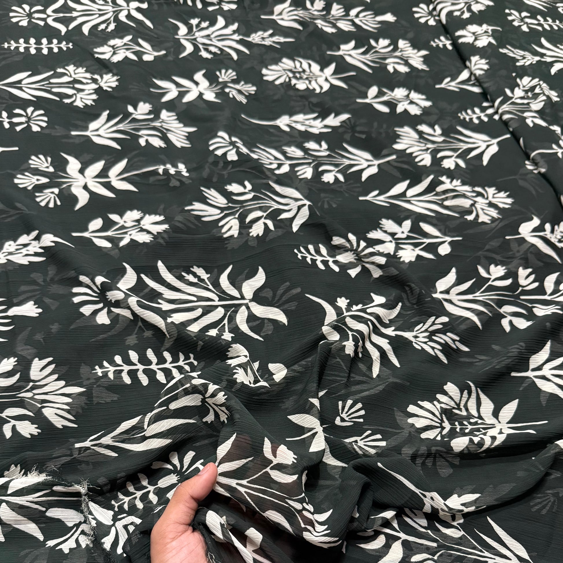 Buy Viscose Chiffon Stick Plant Printed Fabric - MAF 