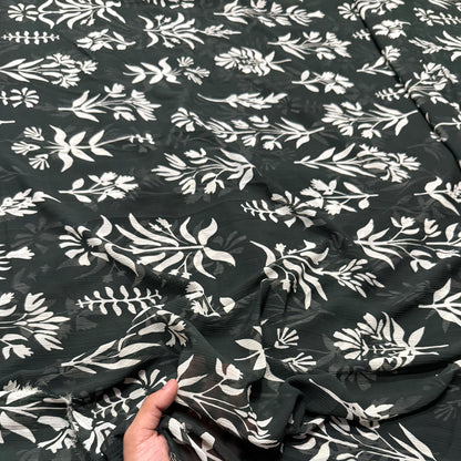Buy Viscose Chiffon Stick Plant Printed Fabric - MAF 