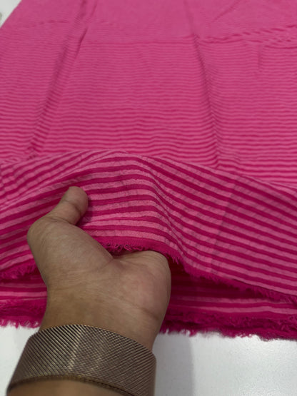 Buy Trending Seersucker Pink Shades Stripe Fabric