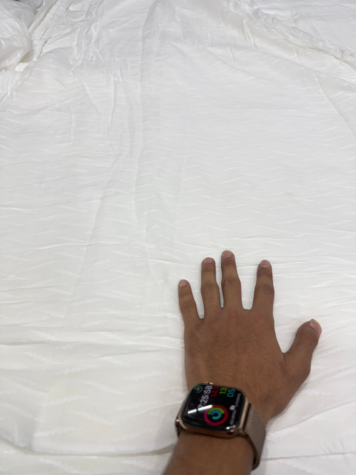 Buy Cambric Self Tonal Wave White Dobby Zigzag Fabric