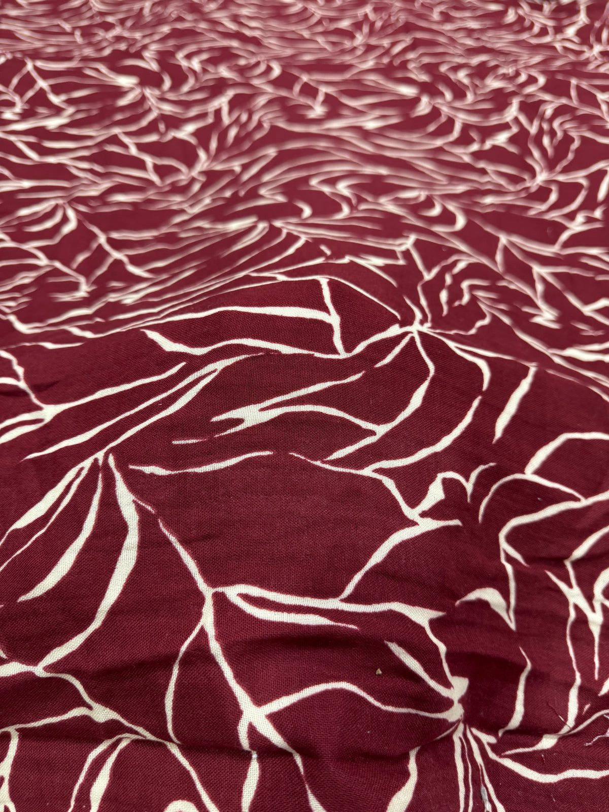 Buy Premium Cotton Double Cloth Wine Crackle Print Fabric