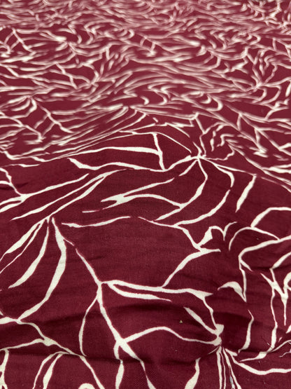 Buy Premium Cotton Double Cloth Wine Crackle Print Fabric