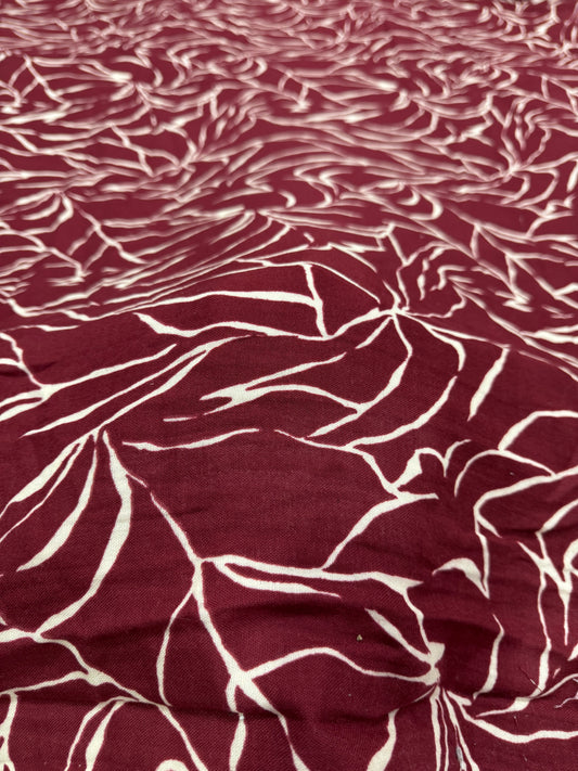 Buy Premium Cotton Double Cloth Wine Crackle Print Fabric