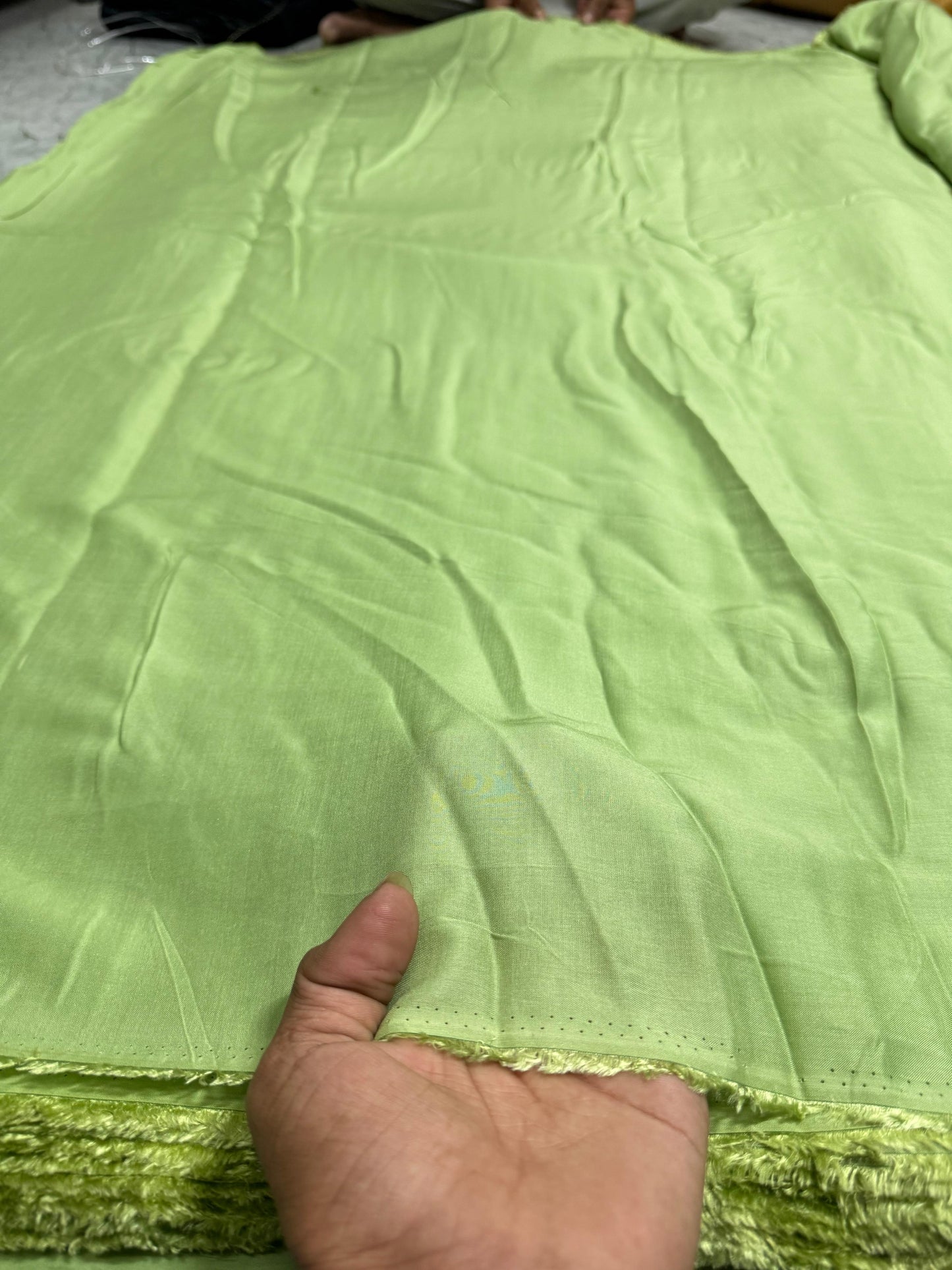 Rayon Modal Solid Green Fabric - MAF 