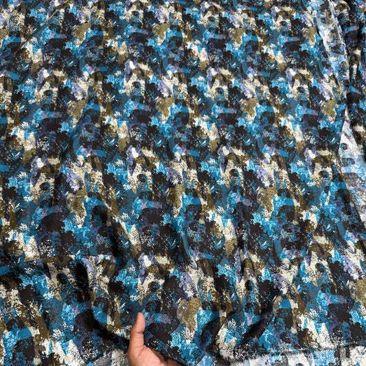 Buy Premium Modal Abstract Paint Spread Printed Fabric - MAF 