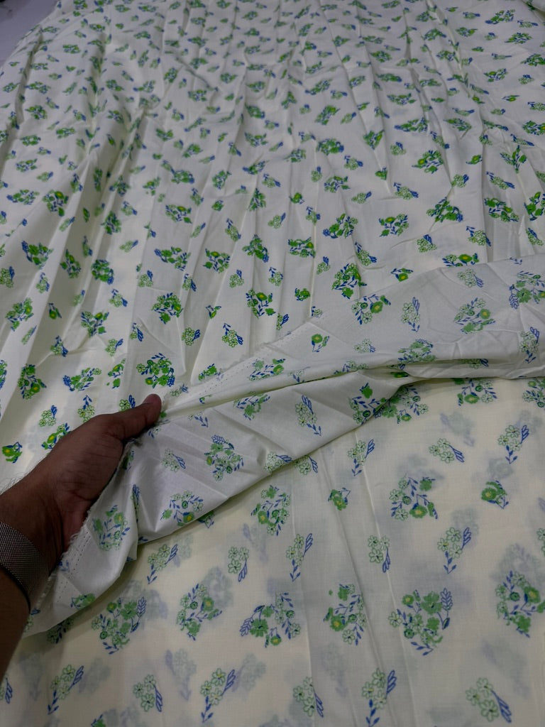 Buy Cotton Poplin Summer Baby Drawn Floral Printed Fabric
