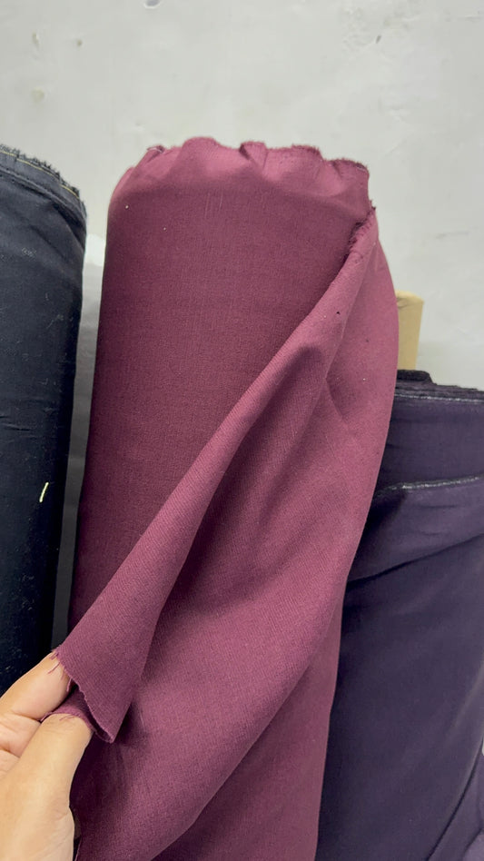 Buy Pure Linen Premium Collection Solid Wine Fabric