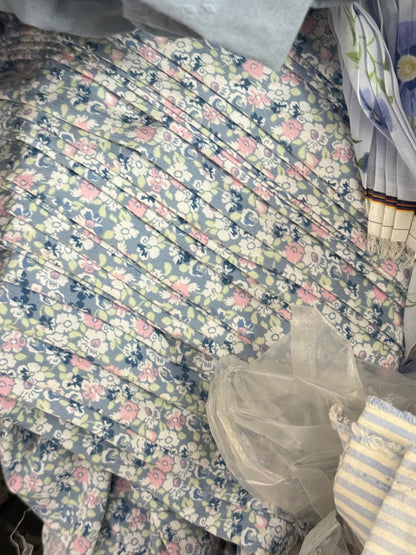 Buy Premium Cotton Print Grey Multicolor Ditsy Floral Fabric