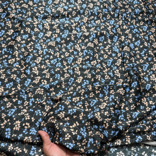 Buy Floral Satin Dobby Printed Fabric - MAF 