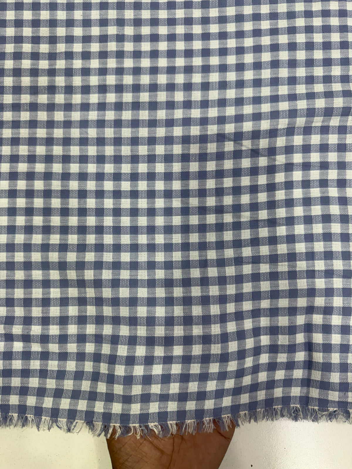 Buy Premium Cotton Yarn-Dyed Sky Blue Gingham Check Fabric
