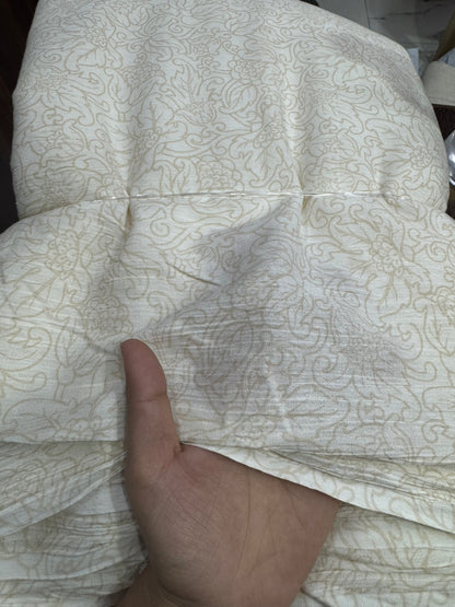Buy Cotton Crinkled Crepe Soft Floral Art Print On White Base Fabric