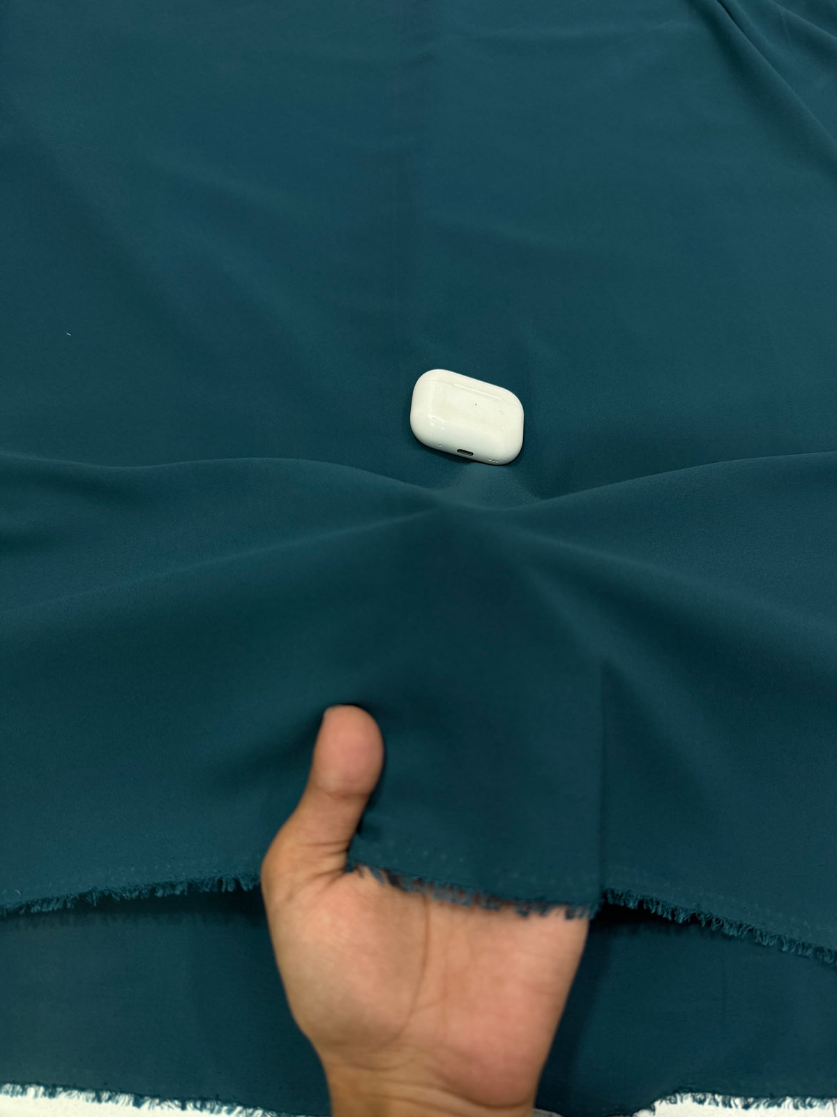 Buy Premium Georgette Solid Deep Teal Fabric
